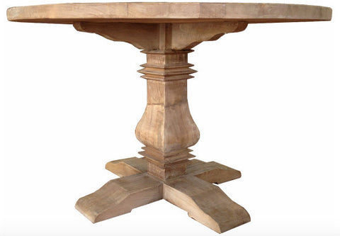 Mulhouse Round Pedestal Dining Table in Reclaimed Elm